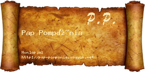 Pap Pompónia névjegykártya